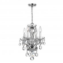 Crystorama 5534-CH-CL-SAQ - Welton 11'' Swarovski Spectra Crystal Polished Chrome Chandelier