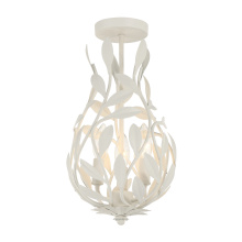 Crystorama 565-MT_CEILING - Broche 9'' Matte White Semi Flush Mount