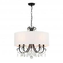 Crystorama 6625-MK-CL-MWP - Othello 24'' Matte Black Chandelier