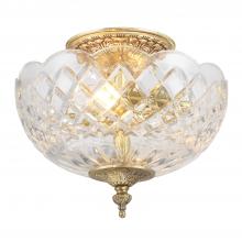Crystorama 67-CT-OB - Milton 12'' Olde Brass Semi Flush Mount