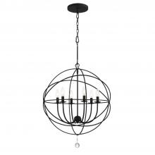 Crystorama 9228-BK - Solaris 28.5'' Black Chandelier