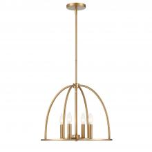 Crystorama ABB-3004-VG - Abbott 18.25'' Vibrant Gold Chandelier