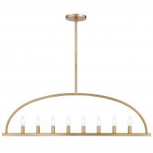 Crystorama ABB-3007-VG - Abbott 42'' Vibrant Gold Linear Chandelier