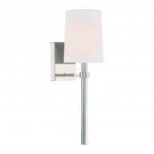 Crystorama BRO-451-PN - Bromley 5.5'' Polished Nickel Sconce