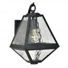 Crystorama GLA-9701-WT-BC - Brian Patrick Flynn Glacier 8'' Black Charcoal Outdoor Sconce