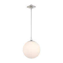 Crystorama ORY-1007-PN-WH - Orly 14'' Polished Nickel Pendant