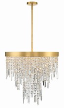 Crystorama WIN-216-GA-CL-MWP - Winfield 24'' Antique Gold Chandelier