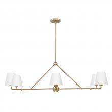 Crystorama XAV-B9306-VG-WH - Xavier 46'' Vibrant Gold + White Linear Chandelier