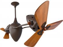 Matthews Fan Company AR-BZZT-WD - Ar Ruthiane - Rotational Ceiling Fan - Bronzette Finish - Mahogany Tone Blades