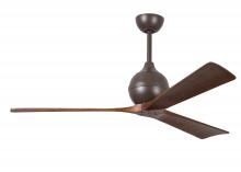 Matthews Fan Company IR3-TB-WA-60 - Irene-3 - Three Blade Paddle Fan - 60" - Textured Bronze Finish - Walnut Tone Blades