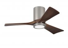 Matthews Fan Company IR3HLK-BN-WA-42 - Irene-3HLK-42" Three Blade Flush Mount Paddle Fan-5CCT Integrated LED-Brushed Nickel Finish