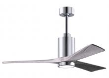 Matthews Fan Company PA3-CR-BW-52 - Patricia-3-52" Three Blade Ceiling Fan-5CCT Integrated LED-Polished Chrome Finish