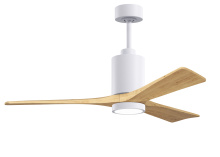 Matthews Fan Company PA3-WH-LM-52 - Patricia-3-52" Three Blade Ceiling Fan-5CCT Integrated LED-Gloss White Finish
