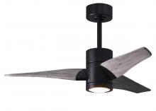 Matthews Fan Company SJ-BK-BW-42 - Super Janet - 42" Ceiling Fan - Integrated LED - Matte Black Finish - Barn Wood Tone Blades