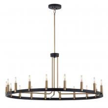 Justice Design Group NSH-8045-MBBR - Clayton 42" 1-Tier 18-Light Chandelier