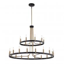Justice Design Group NSH-8048-MBBR - Clayton 42" 2-Tier 27-Light Chandelier