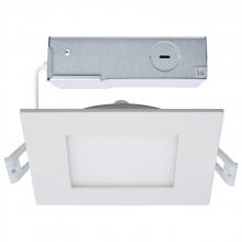 Satco Products Inc. S11829R1 - 10 Watt LED Direct Wire Downlight; Edge-lit; 4-Inch; CCT Selectable; Square; Remote Driver