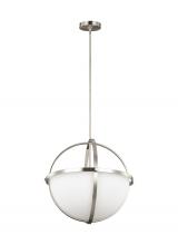 Generation Lighting 6624603-962 - Alturas contemporary 3-light indoor dimmable ceiling pendant hanging chandelier pendant light in bru