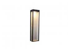 Avenue Lighting AV9903-BLK - Avenue Outdoor 24" Sconce in Black with Ribbed Glass