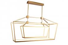 Avenue Lighting HF9413-GLD - Park Ave. 54" LED Large Linear Double Cage Pendant in Gold
