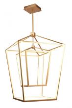 Avenue Lighting HF9412-GLD - Park Ave. 42" LED Large Double Cage Pendant in Gold