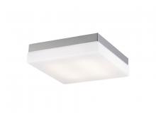 Avenue Lighting HF1109-BN - Cermack St. 9" Square Flush Mount  in Brushed Brass with White Glass