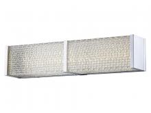 Avenue Lighting HF1121-CH - Cermack St. 24"  LED Resctangular  Vanity Bath Bar in Polished Chrome with Textured Glass