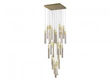 Avenue Lighting HF1903-41-GL-BB - The Original Glacier Collection 41 Light Multi Pendant in Brushed Brass with Bubbled Crystal