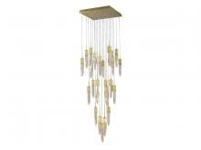Avenue Lighting HF1904-25-AP-BB - Aspen  25 Light Multi  Pendant in Brushed Brass with Bubbled Crystal