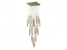 Avenue Lighting HF1904-25-GL-BB - The Original Glacier Collection 25 Light Multi Pendant in Brushed Brass with Bubbled Crystal