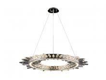 Avenue Lighting HF3034-PN - Aspen 34" LED Pendant in Polished Nickel with Bubbled Crystal Accent