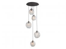 Avenue Lighting HF8145-DBZ-CL - Sonoma Ave. 5-Light Multi Pendant with Clear Glass and Dark BronzeAccents