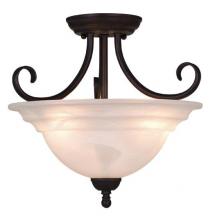 Vaxcel International CF65353OBB - Babylon 14-in Semi Flush or Pendant (Dual Mount) Oil Burnished Bronze