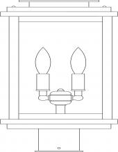 Arroyo Craftsman BOP-8AE-BK - 8" Bournemouth Post Mount