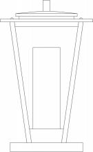 Arroyo Craftsman BRC-10CLR/CS-AC - 10" brighton column mount