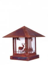 Arroyo Craftsman TRC-12DRAM-AB - 12" timber ridge column mount with deer filigree