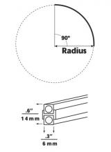 Visual Comfort & Co. Architectural Collection 700MOBH9012S - Pre-Bent 90Ãƒâ€šÃ‚Â° Curve MonoRail