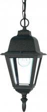 Nuvo 60/489 - Briton; 1 Light; 10 in.; Hanging Lantern with Clear Glass; Textured Black Finish