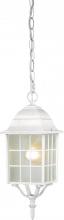 Nuvo 60/4911 - Adams; 1 Light; 16 in.; Outdoor Hanging with Frosted Glass; White Finish