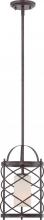 Nuvo 60/5336 - Ginger; 1 Light; Mini Pendant with Etched Opal Glass; Old Bronze Finish