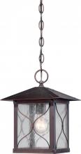 Nuvo 60/5614 - Vega; 1 Light; Outdoor Hanging Fixture with Clear Seed Glass; Classic Bronze Finish