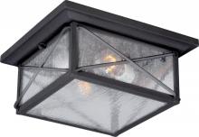 Nuvo 60/5626 - Wingate; 2 Light; Outdoor Flush Fixture with Clear Seed Glass; Textured Black Finish
