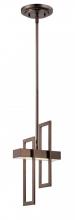 Nuvo 62/126 - Frame; 1 Module Pendant with Frosted Glass; Hazel Bronze Finish