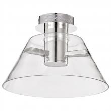 Nuvo 62/2053 - Edmond; 14 Inch LED Semi Flush; Polished Nickel with Clear Glass; Polished Nickel Finish