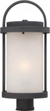 Nuvo 62/654 - Willis; LED Outdoor Post with Antique White Glass; Textured Black Finish