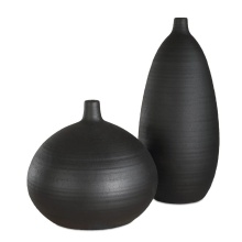 Uttermost 18277 - Uttermost Bower Black Vases Set/2