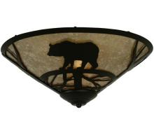 Meyda White 112458 - 17" Wide Bear on the Loose Flushmount