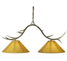 Meyda White 112677 - 44" Long Branches 2 Light Faux Leather Island Pendant