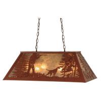 Meyda White 115919 - 33" Long Quail Hunter W/Dog Oblong Pendant