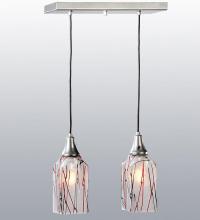 Meyda White 117930 - 19" Long Metro Fusion Licorice Draped 2 Light Fused Glass Island Pendant